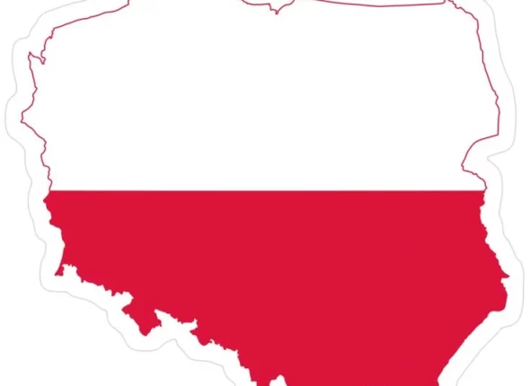 Flag Map Of Poland Sticker